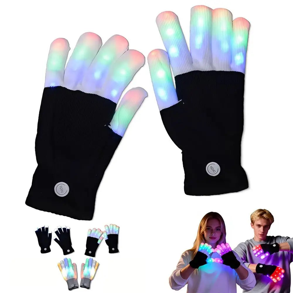 Vibrant LED Light Show Gloves