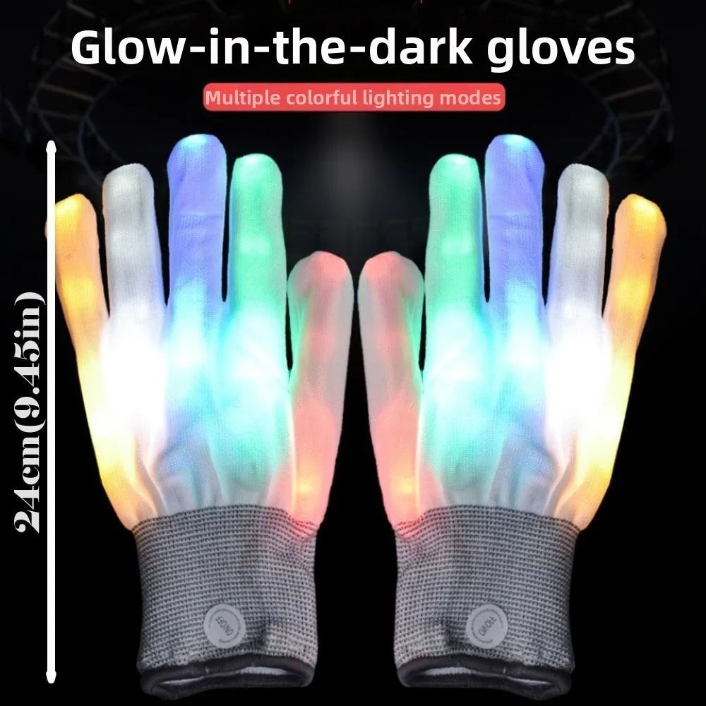 Vibrant LED Light Show Gloves