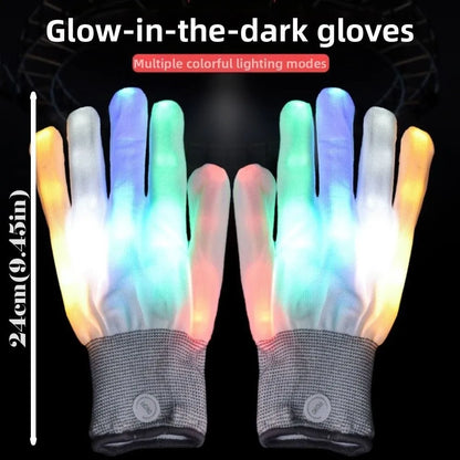 Vibrant LED Light Show Gloves