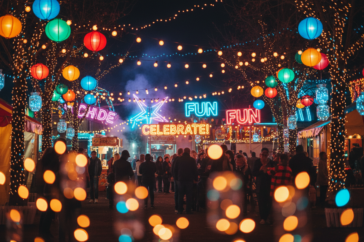 fanny image with lot of lights